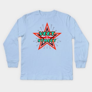 Yeet Street Star Red Kids Long Sleeve T-Shirt